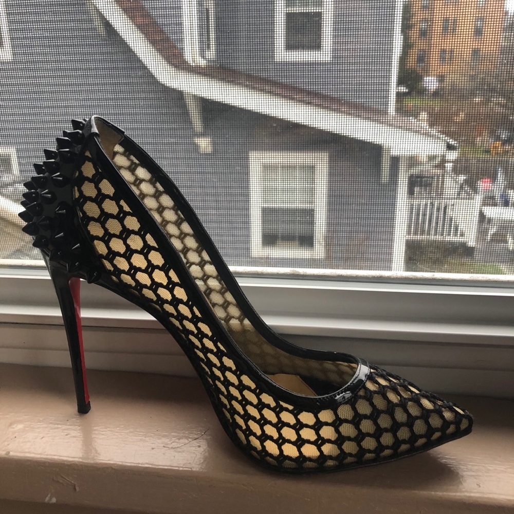 Christian Louboutin Guni Mesh Spike Shoe - Picture 3 of 6